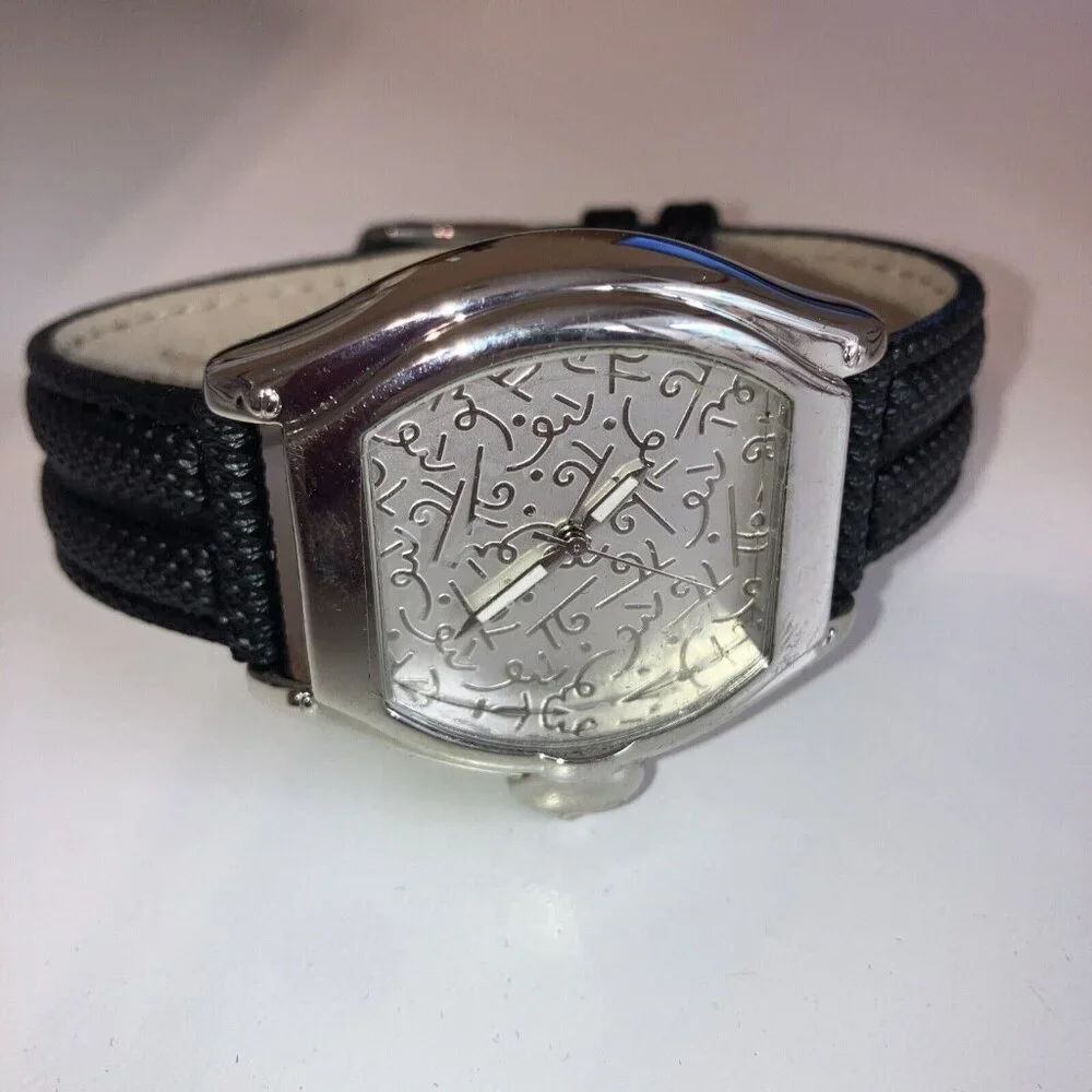 ROMERO BRITTO Men Quartz Watch, Stainless Steel Case & Dial, New Strap with Logo